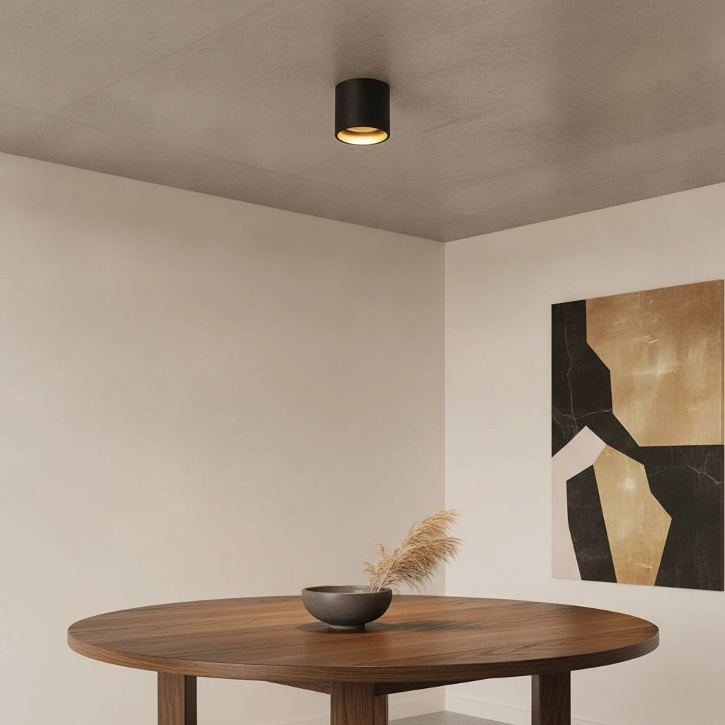 Bathroom spot Ormond black with gold inside
