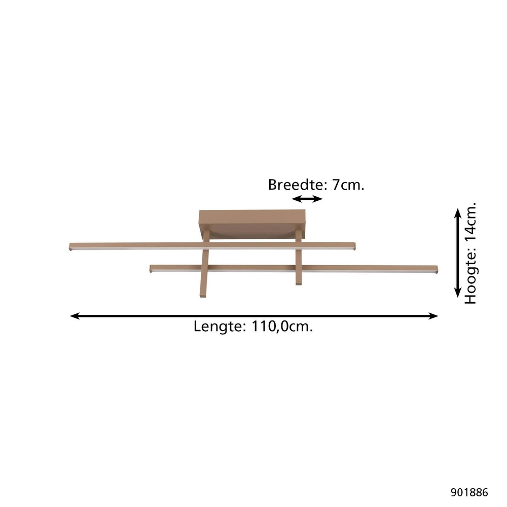 Design-Deckenleuchte Trepiliano sandbraun Eglo 9008606356669