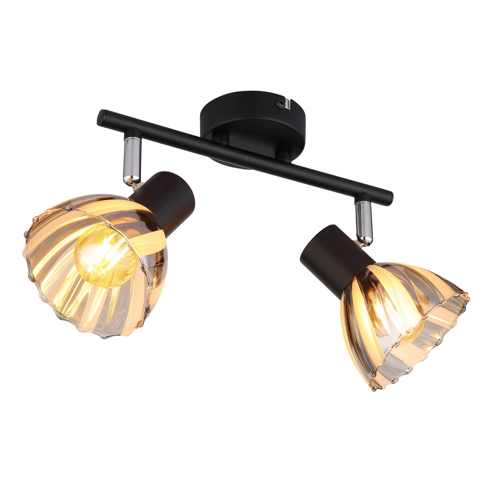 Deckenlampe 2-Leuchten Zachery Schwarz