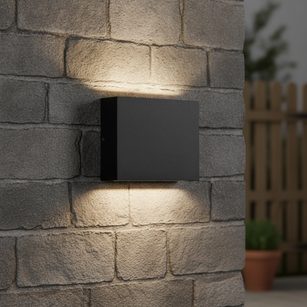 Schlanker Wandstrahler Tick Up- und Downlight schwarz