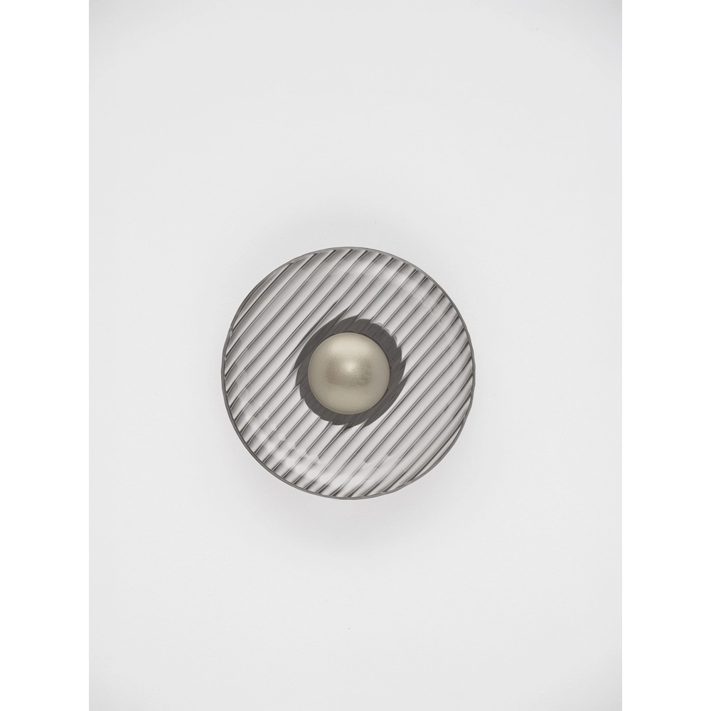 Wandlampe Lavina silbergrau mit Rauchglas Ø 25 cm Lyora 5212063501423
