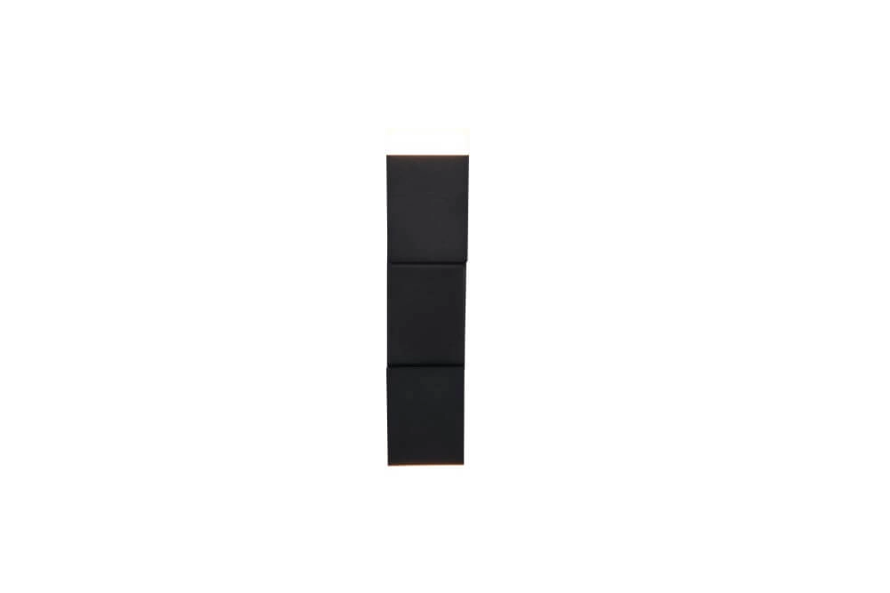 Schwarzer Wandstrahler Raglan mit LED Trio 4017807614725