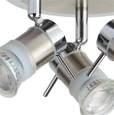 Badezimmer Strahler Aries 3-leichter grau Searchlight 5053423076935