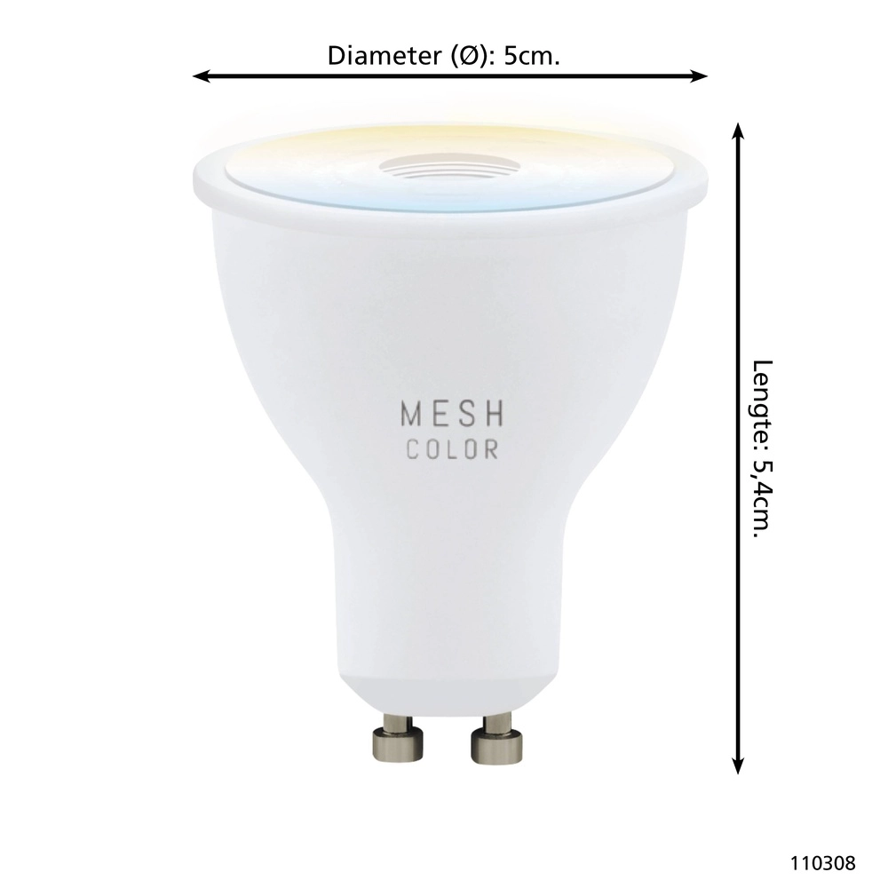 LED-Lampenkugel Zigbee GU10 4,9 W - 400 lm - 2700-6500 K Eglo 9008606293827