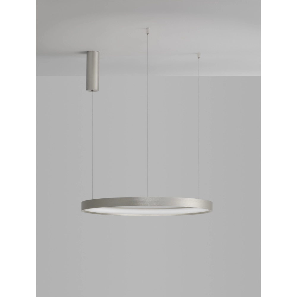 Runde Pendelleuchte Perrine silbergrau Ø 60cm Lyora 5212017438430