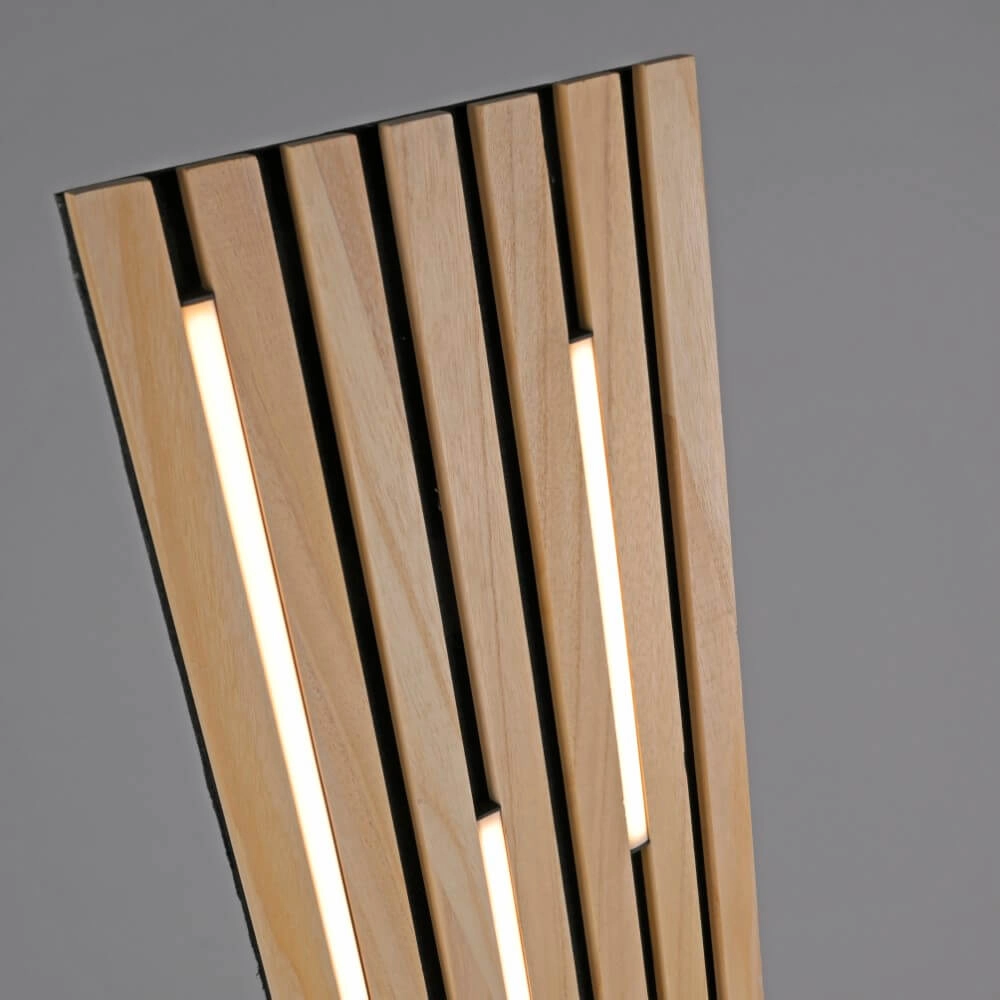 Designer-Stehleuchte Q-Akustik Holz Paul Neuhaus 4012248385401