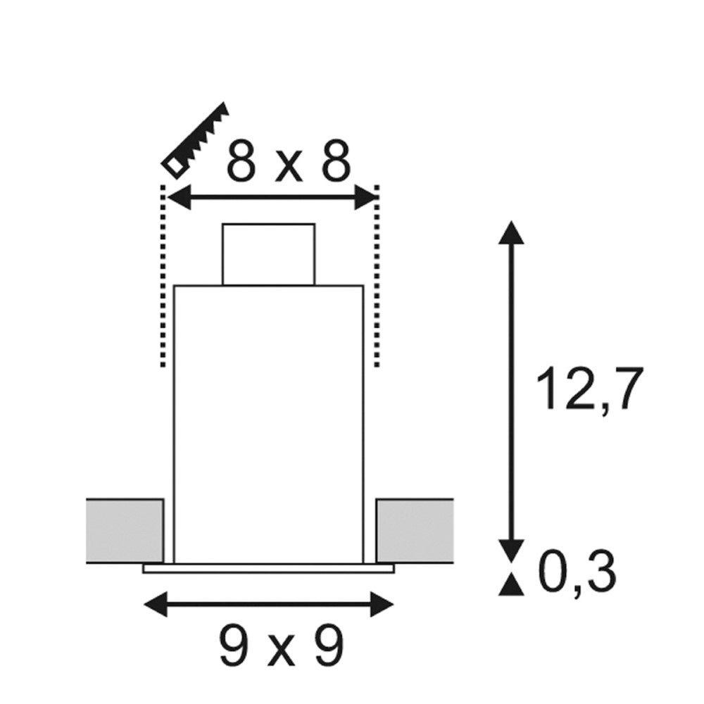 Einbaustrahler Kadux 1 GU10 SLV 4024163151474