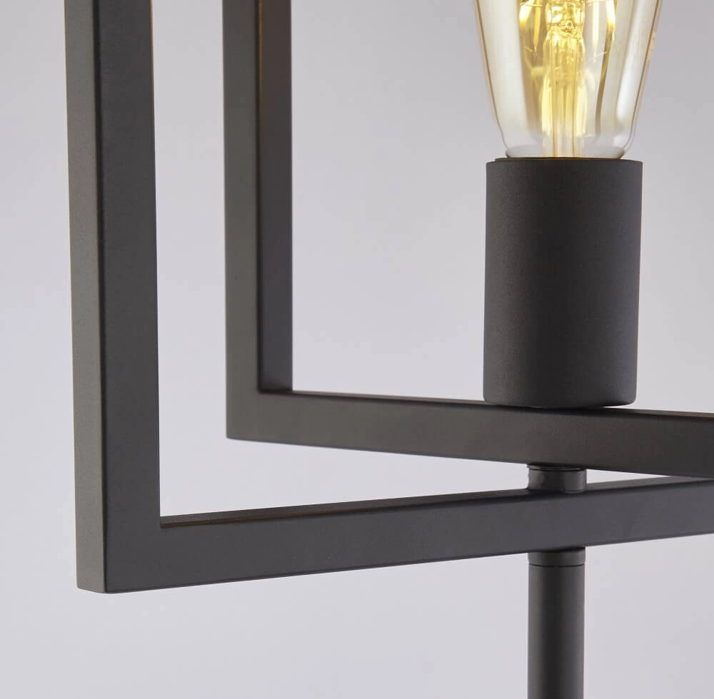 Schwarze Stehlampe Plaza Searchlight 5053423226217