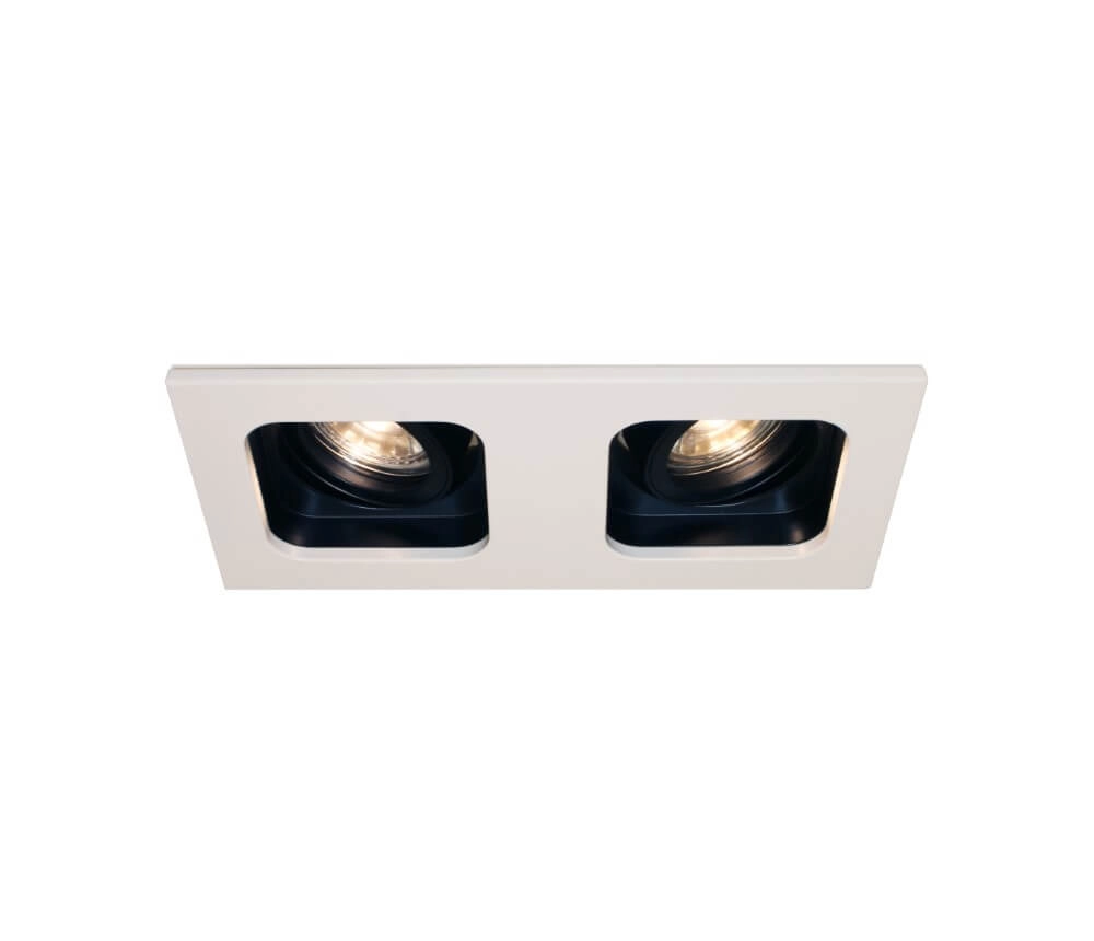 Downlighter Moggio Duo Weiß mit Schwarz Artdelight 8719831735686