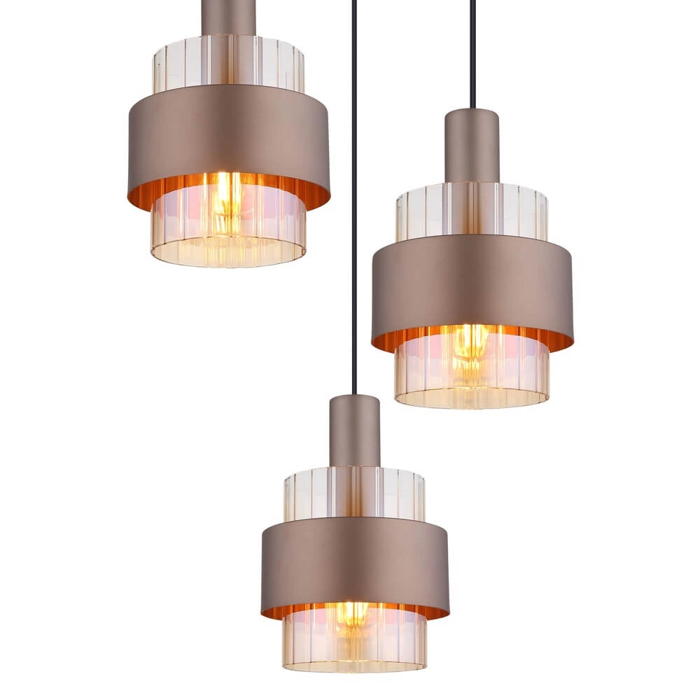 Pendelleuchte Milley bronze Ø 45cm 3-flammig Globo 9007371465675