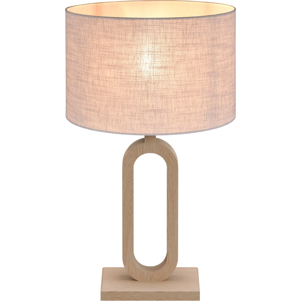 Tischlampe Sino Loop 39 cm leichtes Holz Masterlight