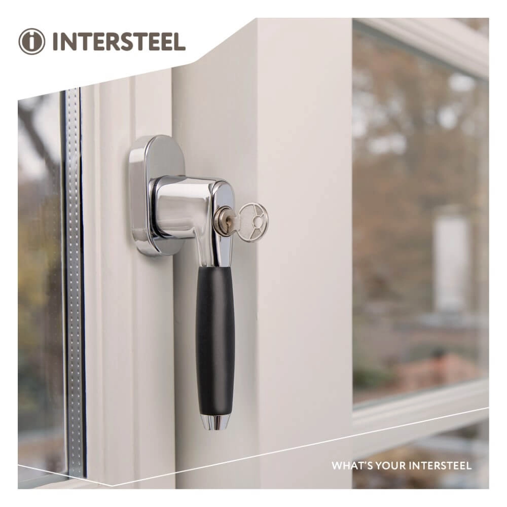 Klassischer Fenstergriff Ton 400 Abschließbar chrom Intersteel 8714186147962