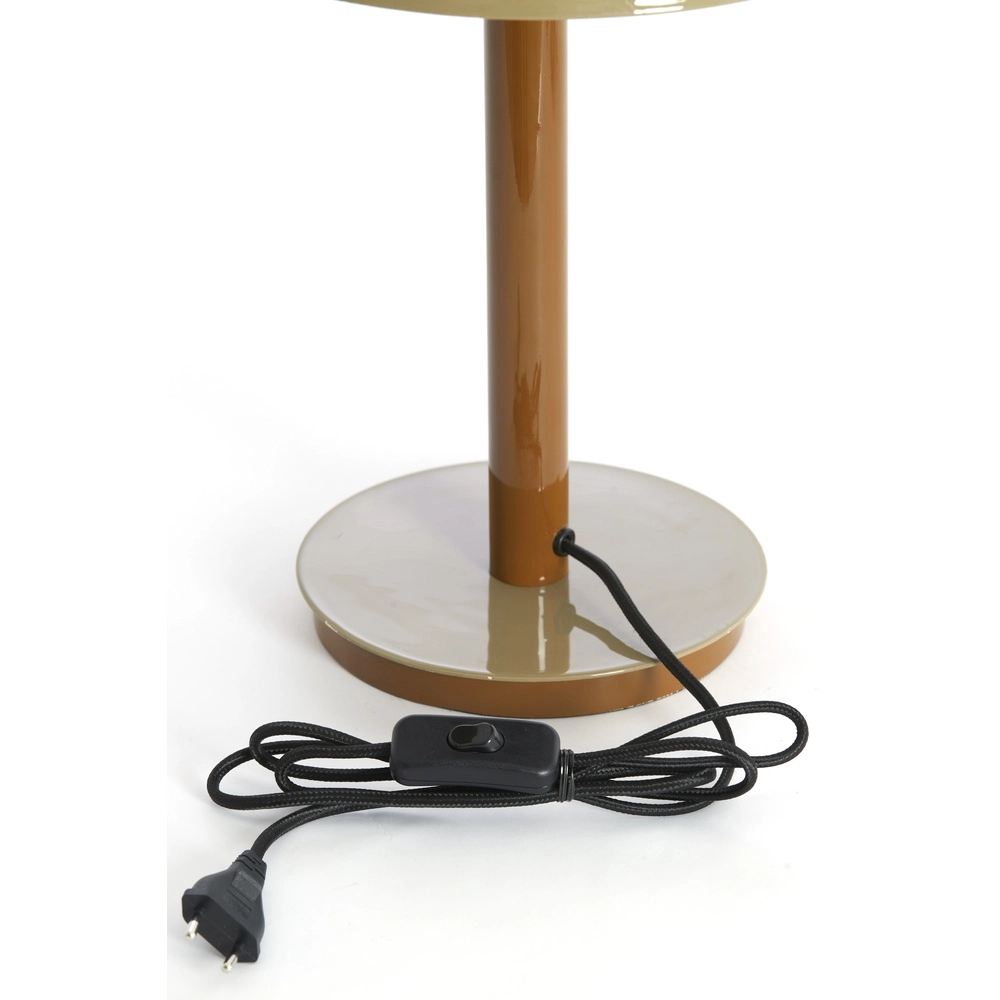 Schreibtischlampe Marivet Glanzsand und Braun – Ø 30 cm Light & Living 8717807816247