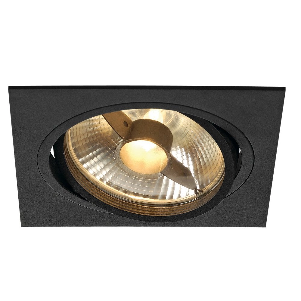Einbaustrahler New Tria ES111 Square schwarz mit Blattfedern