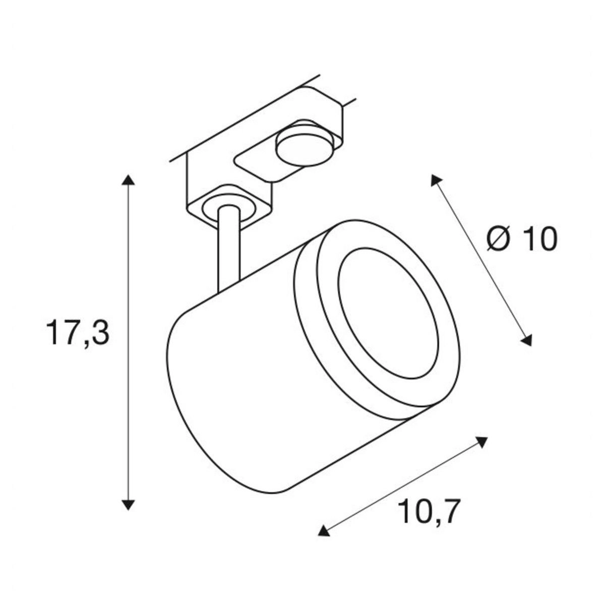 LED-Schienenstrahler Enola 3-phasig - weiß - 3000K SLV 4024163137508