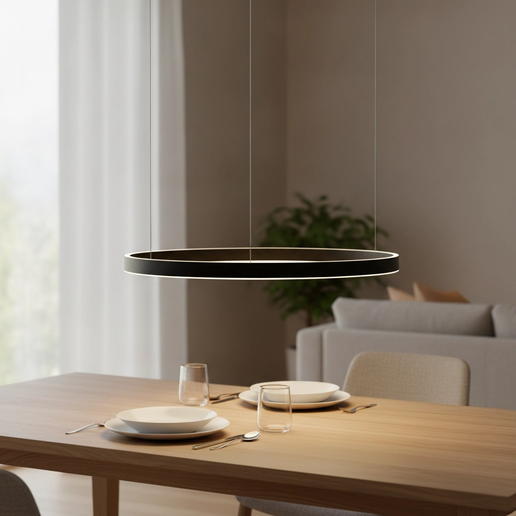Schwarze Pendelleuchte Elowen Ausführung Ø 80cm