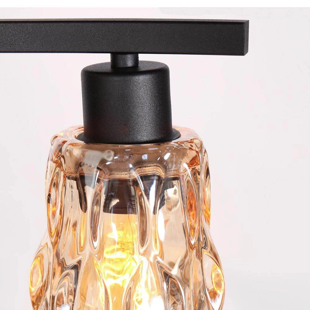 Tischlampe Vidrio schwarz mit Braunglas Steinhauer 8712746173734
