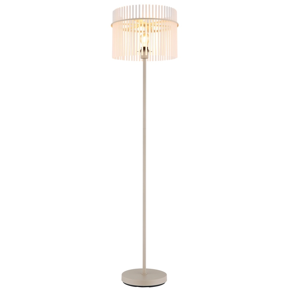 Stehlampe Gorley sandbraun mit Glas Ø 38cm