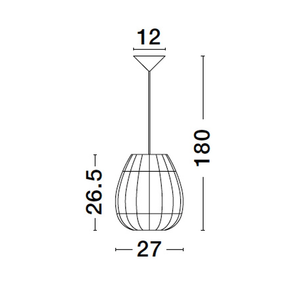 Rattan Pendelleuchte Marlo Ø 27cm Lyora 5212017438799