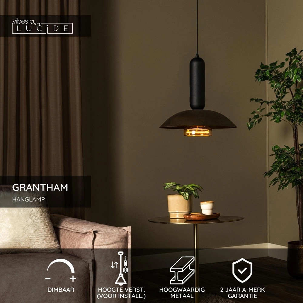 Pendellampe Grantham Kaffeebraun Lucide 5411212212375