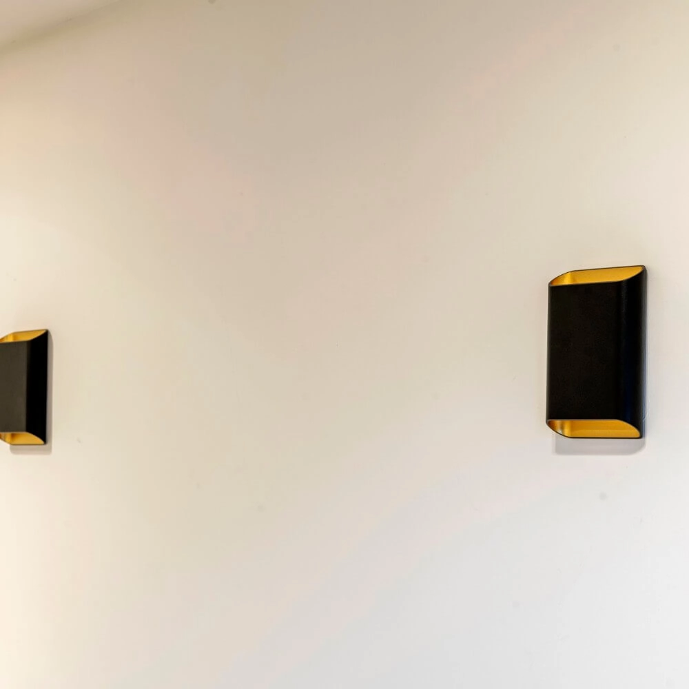 Wandleuchte Diaz L Schwarz mit Gold Artdelight 8720701100299