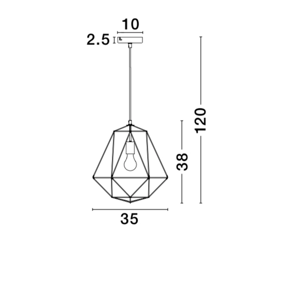 Pendelleuchte Pietra 1-flammig Ø 35cm Lyora 5212017402332