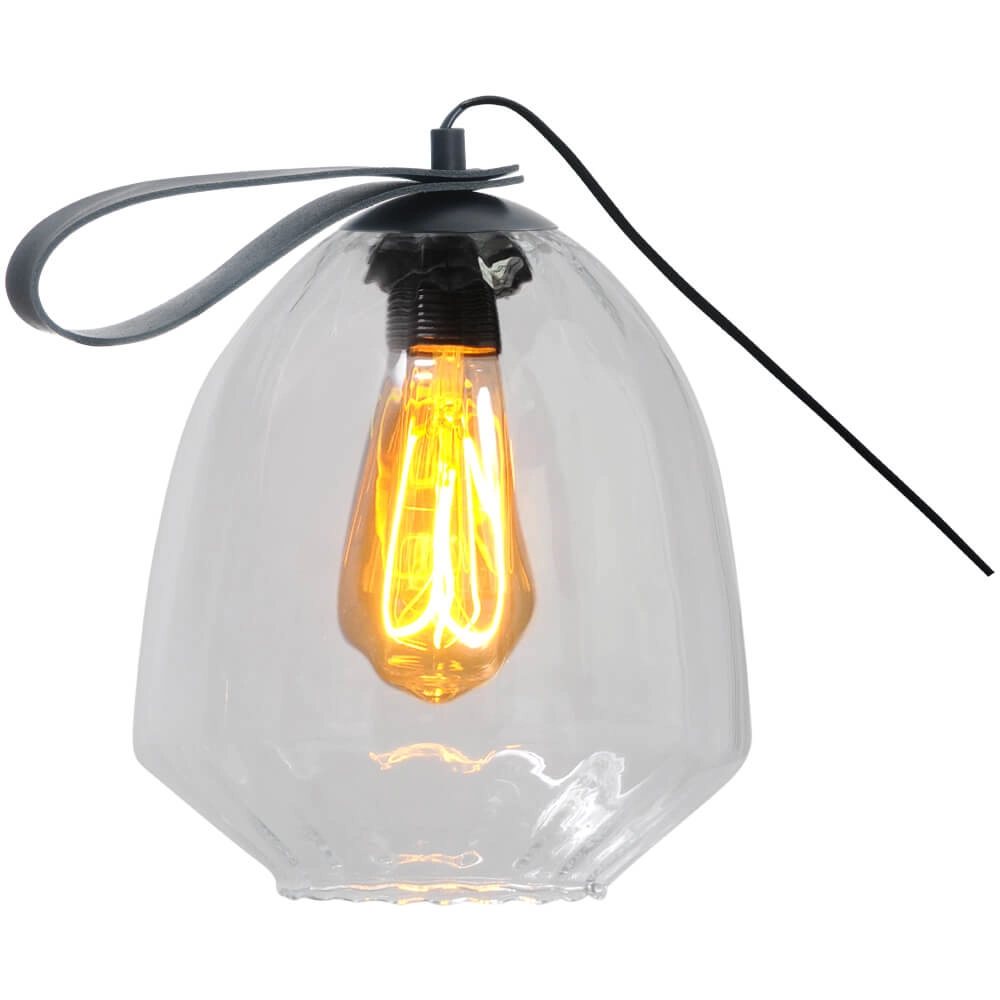 Tischlampe Porto Tragen Sie es mit klarem Nicolette-Glas