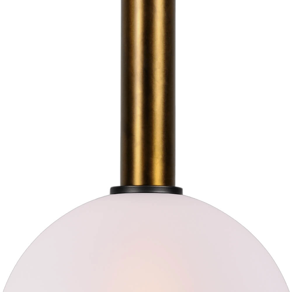 Hängelampe Ø 25cm Bella 2 Antikes Messing mit mattweißem Glas Masterlight 8718121334134