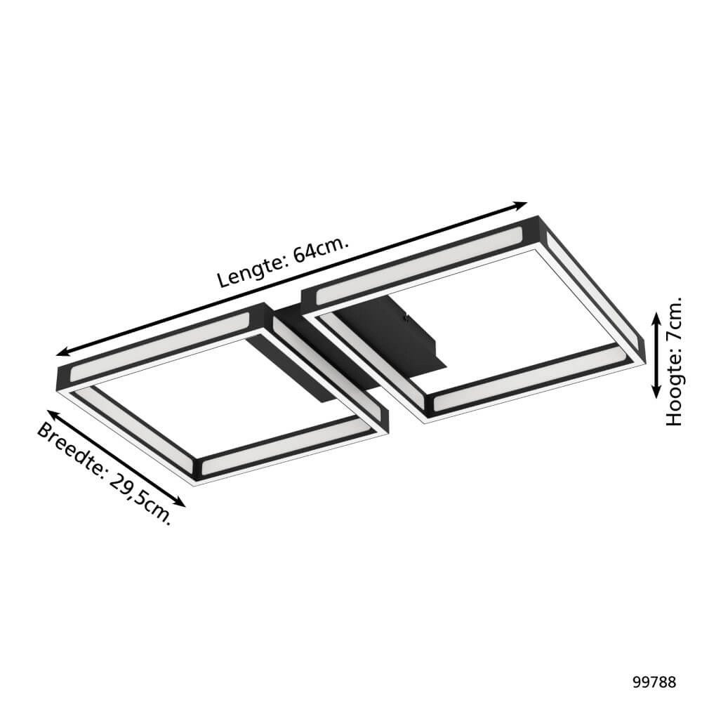 LED-Deckenleuchte Altaflor Schwarz Eglo 9002759997885