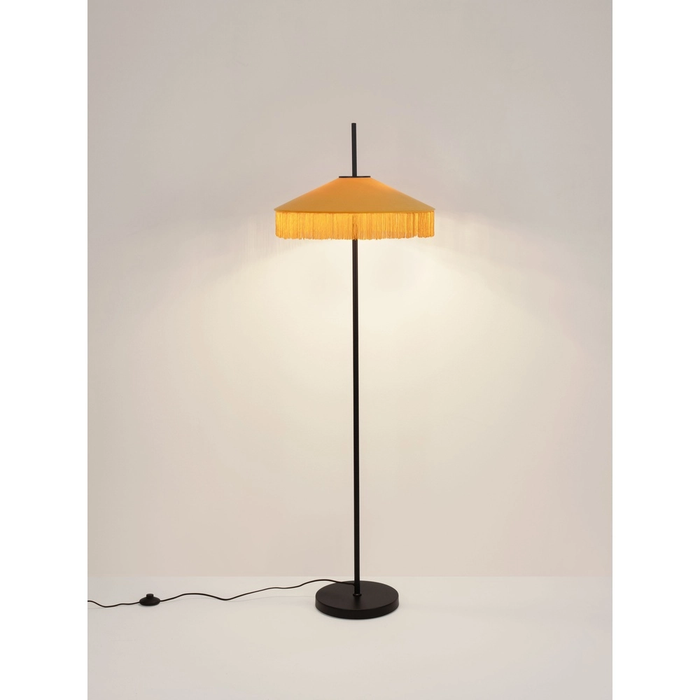 Tiffany-Stehlampe Velvy Gelb Lyora 5212017493811