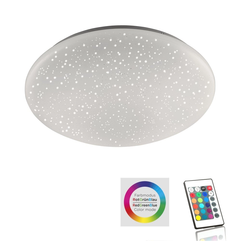 Verstellbare Deckenleuchte Skyler RGB 38cm mit Sterneffekt Just Light 4043689928896