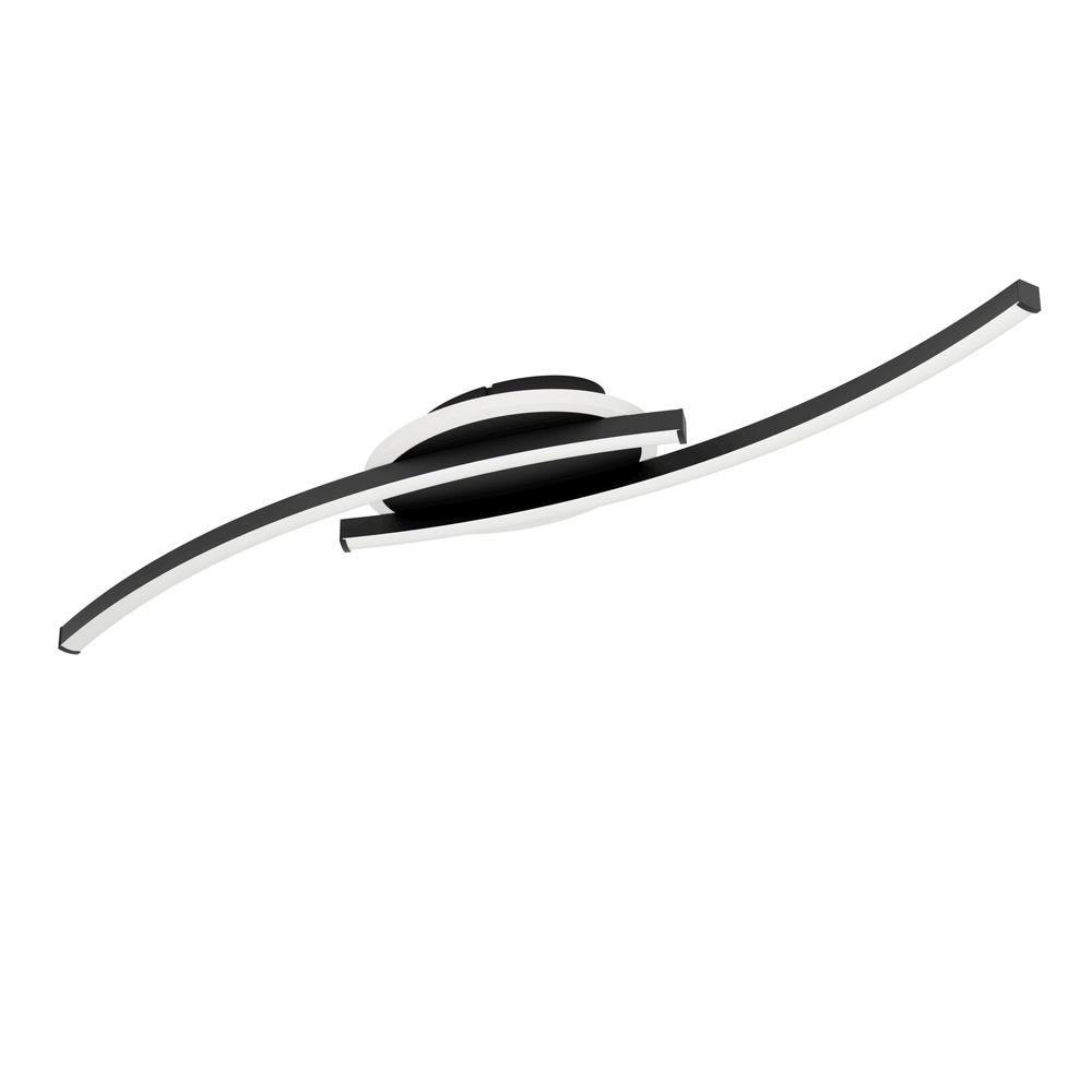 Deckenlampe Lungolago LED – schwarz – rund