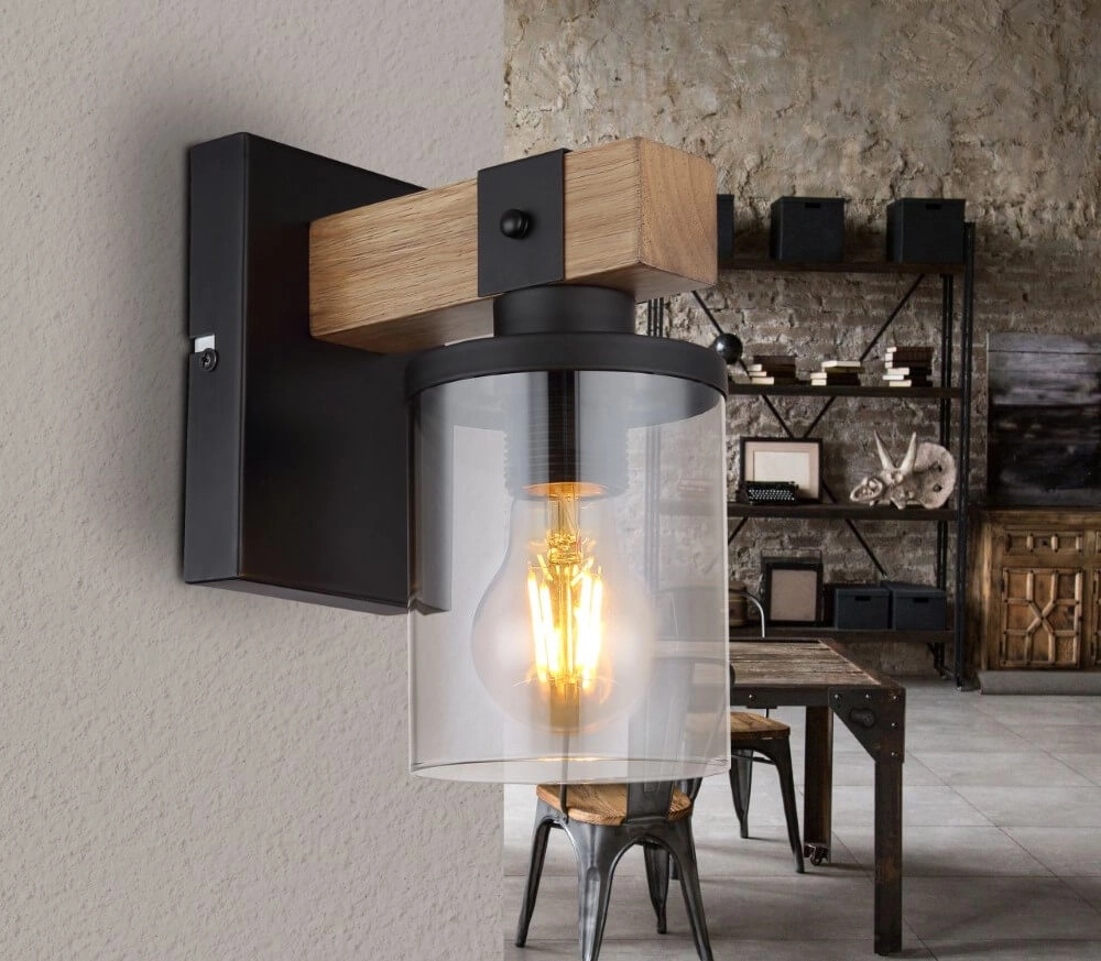 Wandleuchte aus Holz Lila Globo 9007371440719