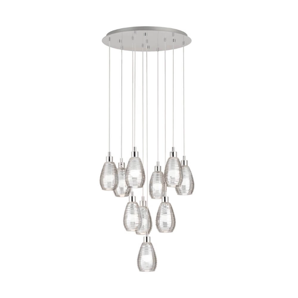 Hängelampe mit 10 Leuchten Siracusa Chrom Stars of Light 9002759395063