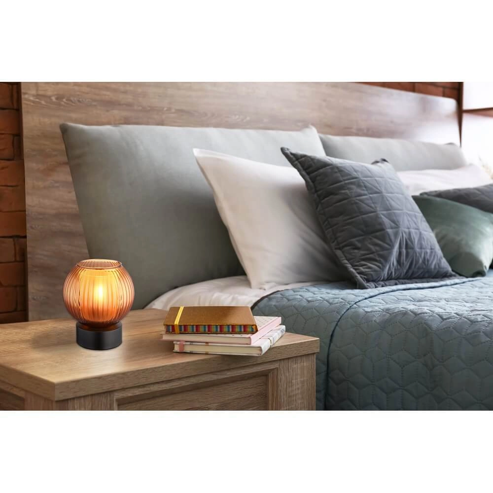 Tischlampe Zumba orangefarbenes Glas Ø 15cm Globo 9007371456000
