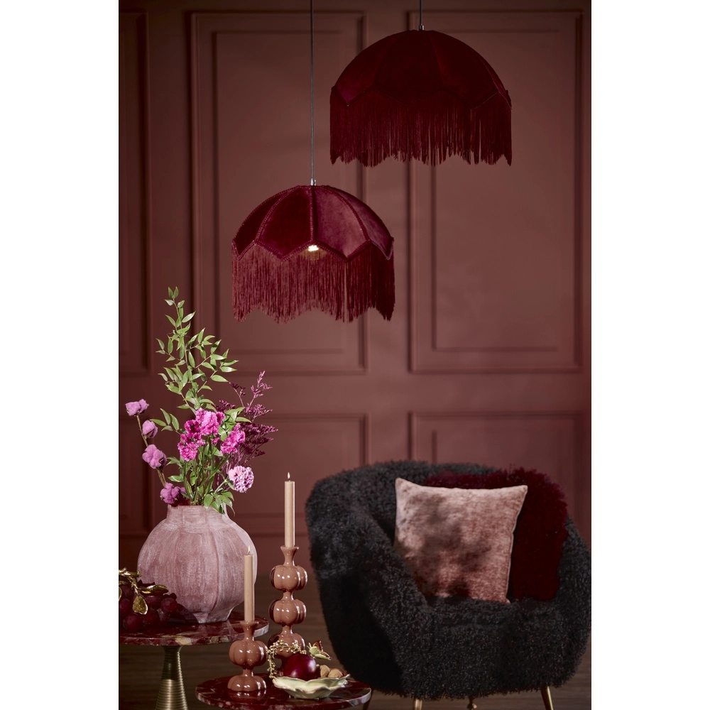 Pendellampe Malacia Ø 40cm – Samt-Bordeaux Light & Living 8717807759254