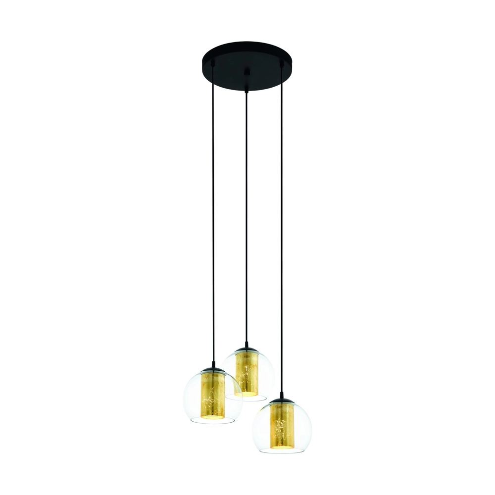 Tischlampe Bolsano Schwarz mit Gold Eglo 4046806038843