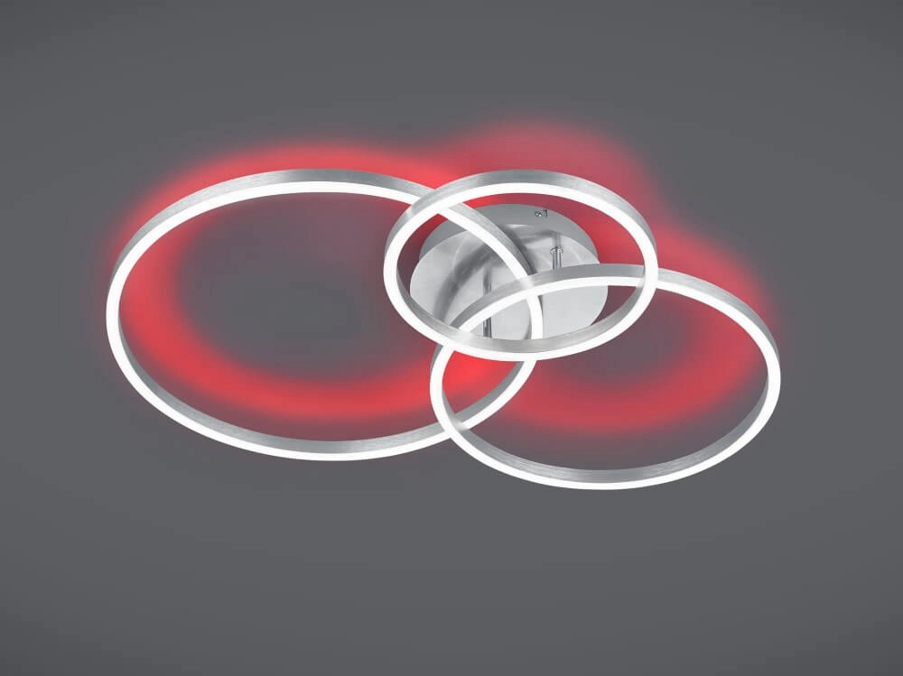 Deckenlampe Winona 3-Ring-Edelstahl Trio 4017807503531