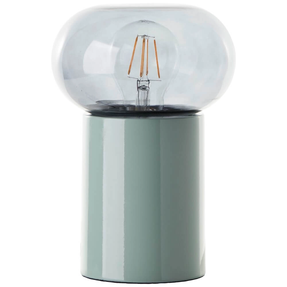 Grüne Tischlampe Knut mit Rauchglas Brilliant 4004353430152