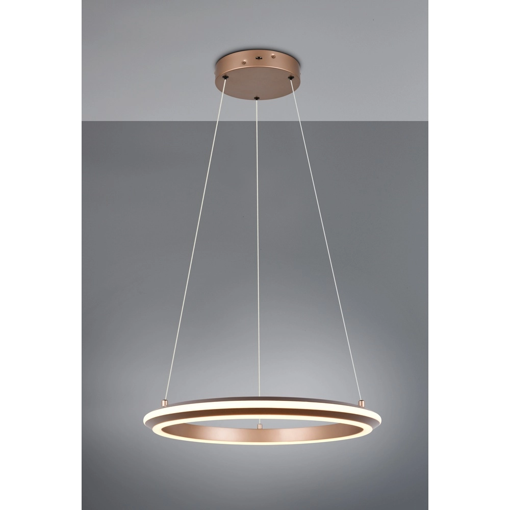 Pendelleuchte Amador mokkabraun Ø 45cm Trio 4017807664164