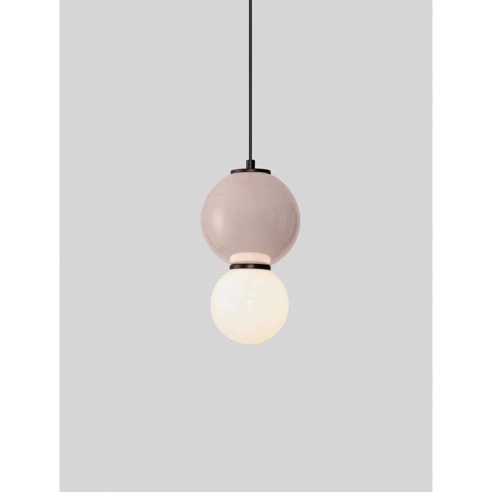 Pendelleuchte Noesis Ø 15cm mokkabraun mit weiß Lyora 5212017483713
