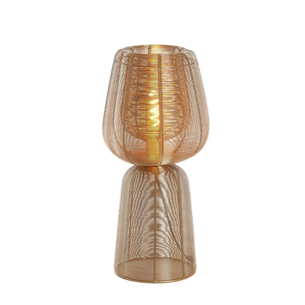 Tischlampe Aboso gold Ø 24 cm Light & Living 8717807701635