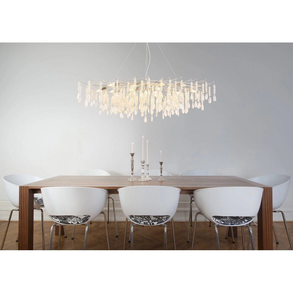 Pendellampe Kinga Silbergrau 150 cm Globo 9007371575992