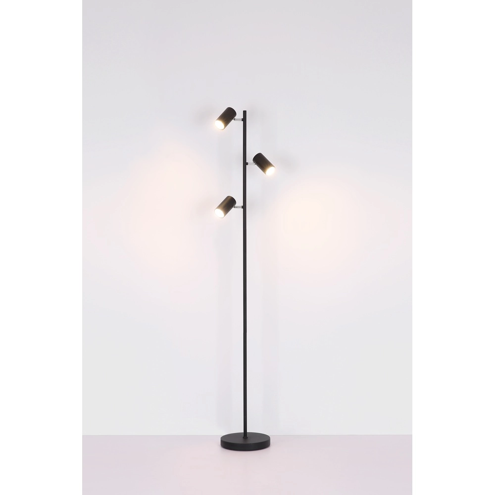 Stehlampe 3-Leuchten Robby Schwarz Globo 9007371419845