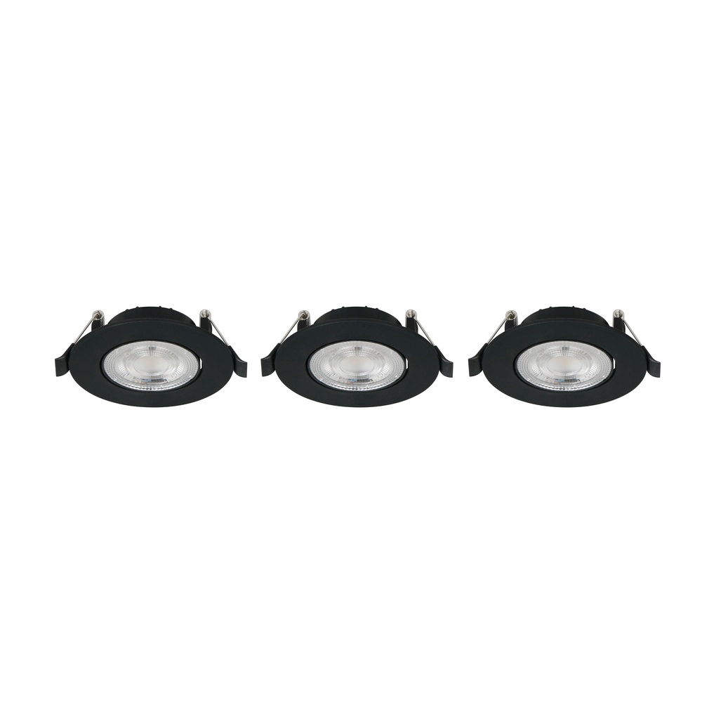 Set aus drei versenkten Scheinwerfern Altai Schwarz