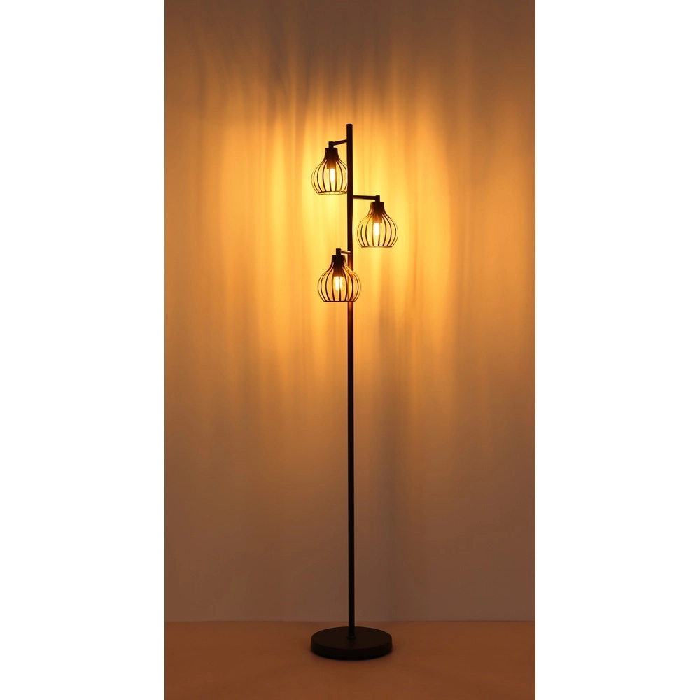 3-Licht Stehlampe Mateo Rostbraun Globo 9007371569236