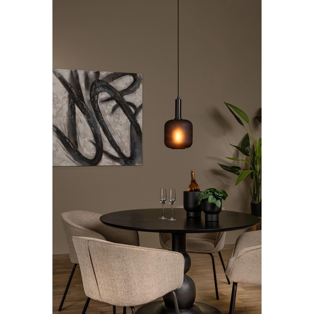 Schwarze Pendellampe Eloise 1-Licht Ø 21 cm Lucide 5411212452450