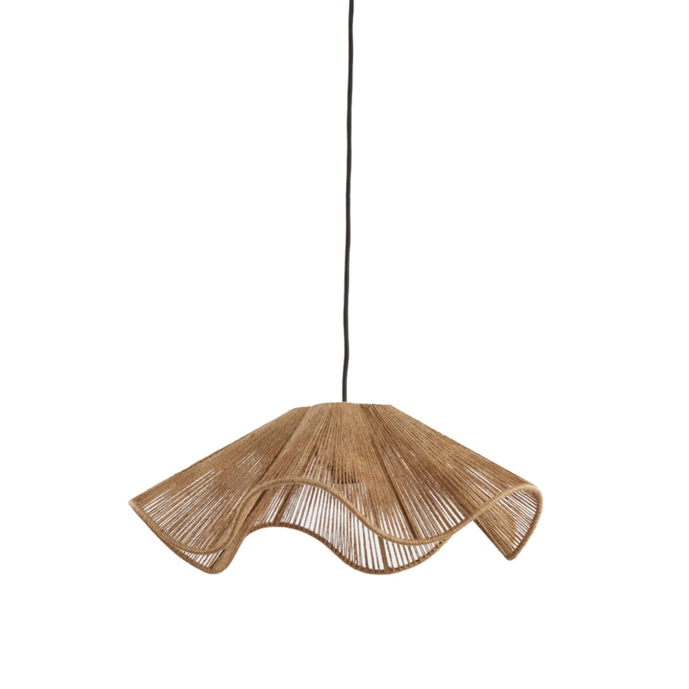 Rattan-Pendellampe Fodara Ø 48 cm braun