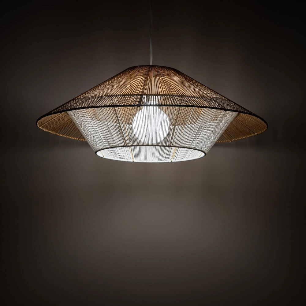 Rattan Pendelleuchte Japandi M Ø 60cm Lyora 5903139111577
