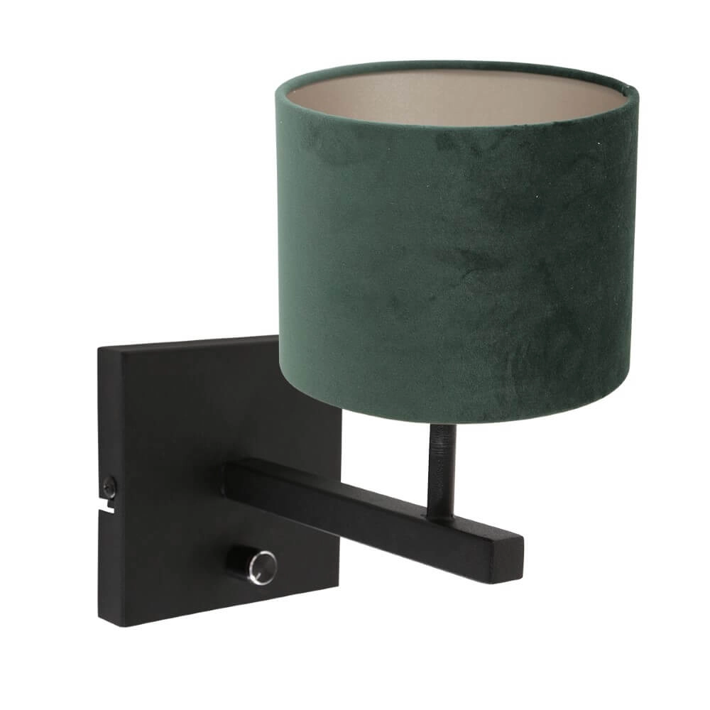Tischlampe Stanger mit grünem Samt Steinhauer 8712746146448